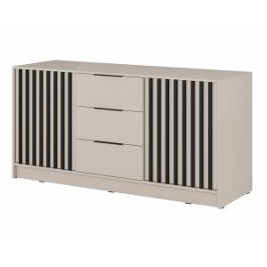 Komoda dwudrzwiowa z lamelami NIKO 155 cm kaszmir